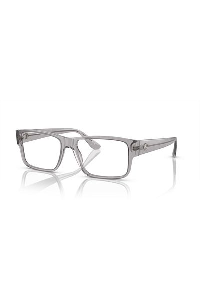 Versace Man Rectangle Eyeglasses- Ve 3342 - Lense Size:55mm - Grey Transparent