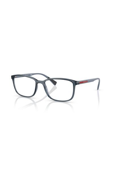 Prada Linea Rossa Man Rectangular Eyeglasses- Ps 04iv - Lense Size:55mm - Transparent Azure