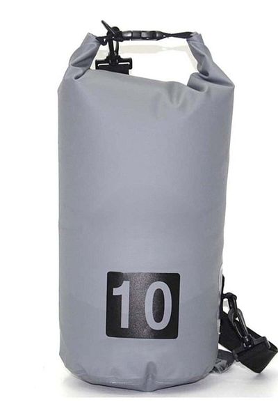 huitich 10L Grey Single-Strap Waterproof Outdoor Sport PVC Bag