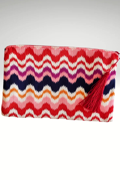 KRIMO Women's Fabric Multicolored Portfolio Clutch Bag Clutch Bag