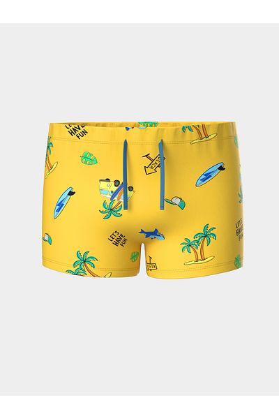 LC Waikiki Printed Boys' Swim Shorts with Elastic Waist