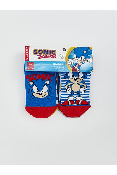 LC Waikiki Опаковка от 5 чорапи за момчешки обувки Sonic Patterned