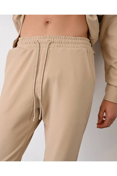 MARRAKECH Men's Zipper Leg Detailed Ribbed Jogger