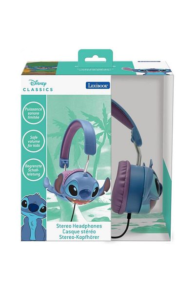 LEXIBOOK Casti pliabile cu fir STITCH, Lexibook, Jack audio 3.5mm (Albastru)