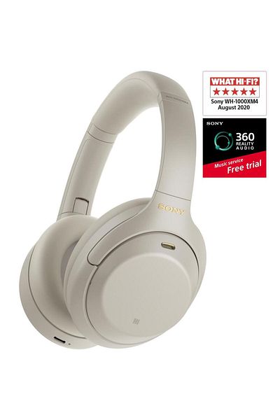 Sony Over the Ear Headphones Sony WH-1000XM4S, Wireless, Bluetooth, Noise cancelling, Microphone, Silver