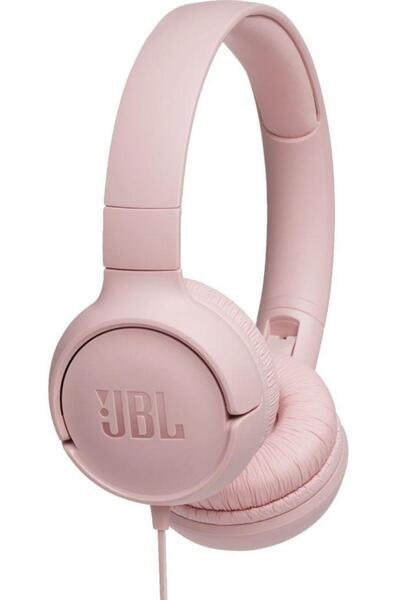 JBL Casti Stereo JBL T500, Microfon, Pure Bass Sound (Roz)