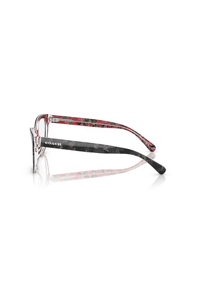 Coach Woman Butterfly Eyeglasses- Hc 6249u - Lense Size:53mm - Black Tortoise / Pink Floral