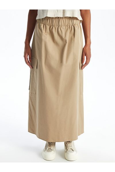 LC Waikiki Straight A-Line Women's Skirt with Elastic Waist
