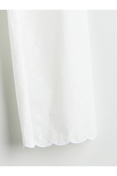 LC Waikiki Girls' Trousers with Elastic Waist and Scallop Detail