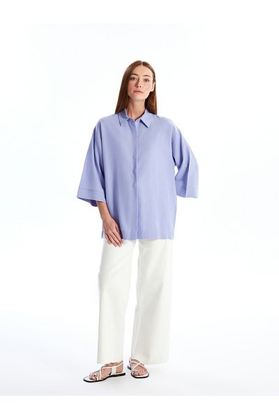 LC Waikiki Plain Oversize Poplin Women's Shirt