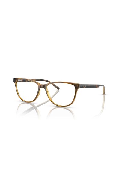 Armani Exchange Woman Cat Eye Eyeglasses- Ax 3047 - Lense Size:53mm - Shiny Havana