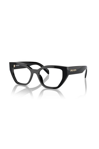 Prada Woman Irregular Eyeglasses- Pr A16v - Lense Size:53mm - Black