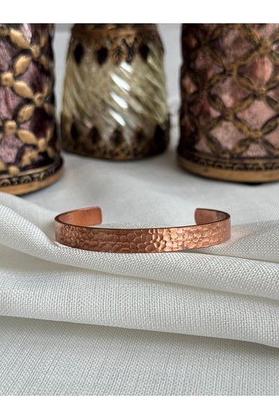 Kehribar Sarayı Pure Raw 100% Copper Self Patterned Bracelet