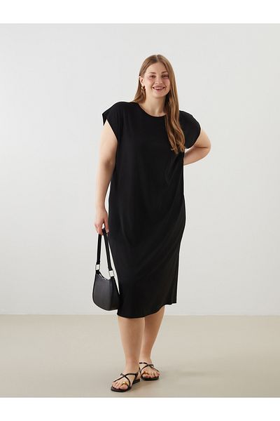 LC Waikiki Rochie din bumbac pieptănat cu decolteu