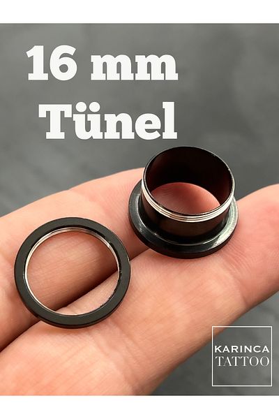 Karınca Piercing Black 16 mm Tunnel Piercing Flesh Ear Tunnel