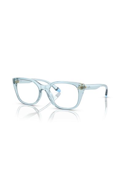 Armani Exchange Woman Pillow Eyeglasses- Ax 3099u - Lense Size:53mm - Shiny Transparent Azure