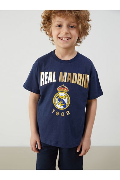 LC Waikiki Real Madrid Printed Combed Cotton Boy's T-Shirt