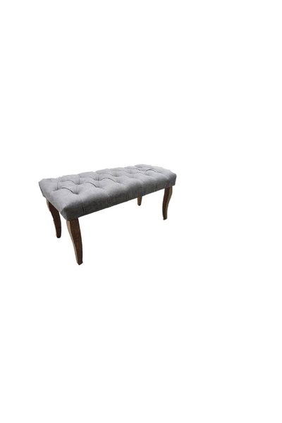 Casafun Sofa-type sofa with fabric upholstered bench, natural wood legs, 90 cm x 45 cm x 45 cm