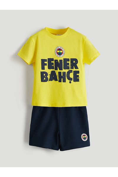 LC Waikiki Fenerbahçe Printed Baby Boy Shorts Pajama Set