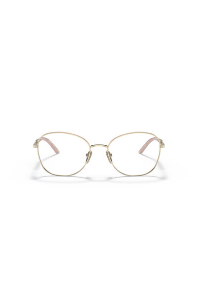 Prada Woman Round Eyeglasses- Pr 64yv - Lense Size:52mm - Rose Gold