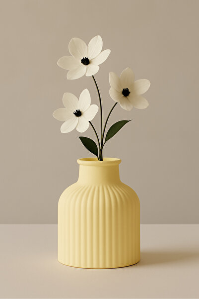 Home Iskandinav Dekoratif Vazo Biblo Sarı