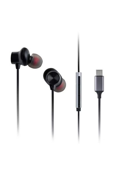 PANASONIC Panasonic RP-TCM225DEK Stereo Headphones, Microphone, USB-C (Black)