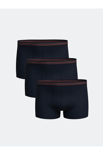 LC Waikiki Standard Fit Cotton Flexible Ανδρικό Boxer 3 τεμαχίων