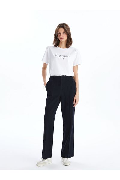LC Waikiki Standard Fit Striped Women's Trousers