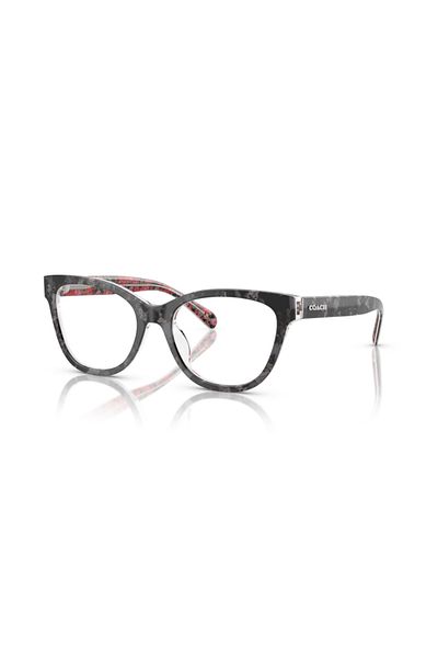 Coach Woman Butterfly Eyeglasses- Hc 6249u - Lense Size:53mm - Black Tortoise / Pink Floral