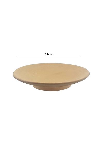 Generic صحن فخار سادة غير مطلي 21سم