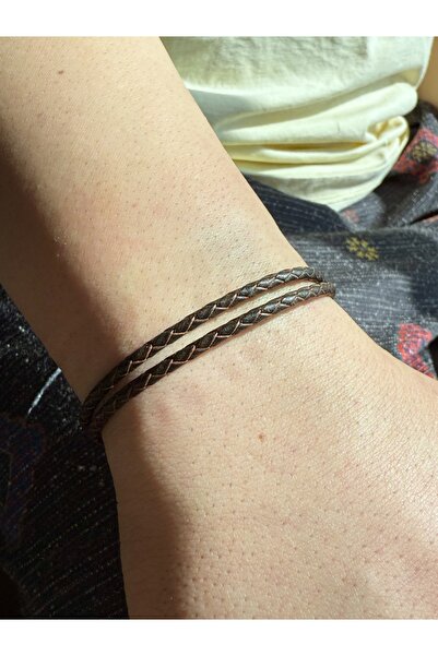 Sfenks. Knitted Wrapping Bracelet (Brown)