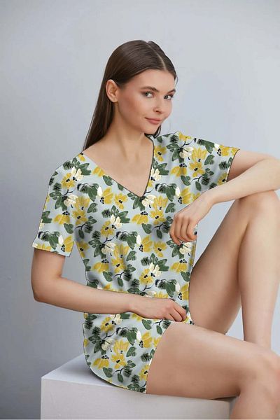 ÇAĞ MODA Σετ πιτζάμες 2 τεμαχίων με σορτς Viscose Lycra