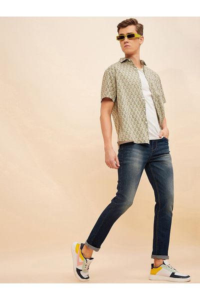 High Star By Styli Mid Rise Faded Regular Fit Jeans