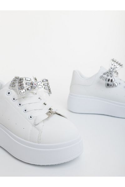 Kalapod Women's white sports shoes made of ecological leather Vozea