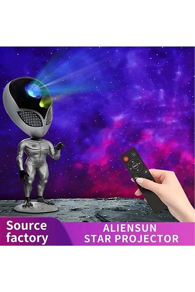 huitich Alien Galaxy Star Projector Night Light with Voice Repeat Feature