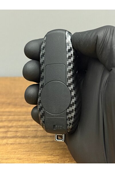 Mavi Keys Carcasa pentru telecomandă cu cheie cu 3 butoane compatibilă Porsche Panamera / Cayenne – finisaj fibră de carbon