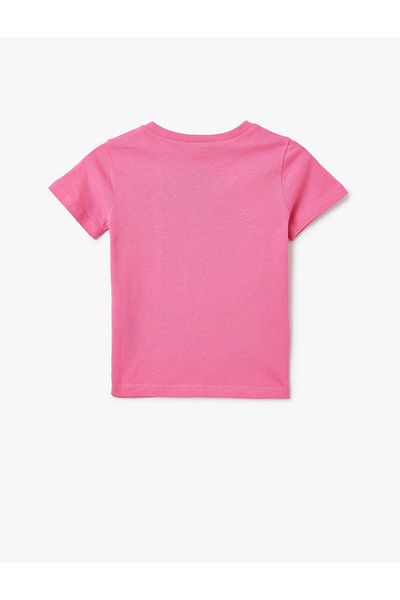 Koton Cotton Crew Neck Short Sleeve Flamingo Printed T-Shirt