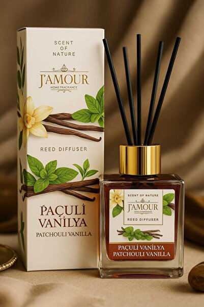 J'AMOUR J’amour Paçuli Vanilya Kokulu Çubuklu Oda Kokusu – 100 ml Sıcak ve Sofistike Koku