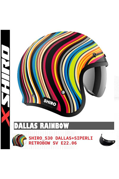 Shiro SHİRO JC DALLAS RETROBOW GRAFİK AÇIK KASK