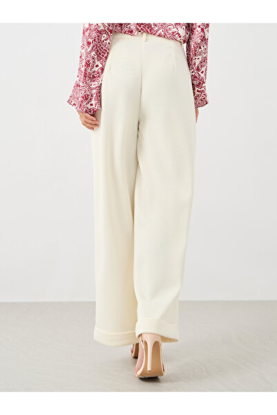Styli Solid Pleated Wide Leg Knit Pants