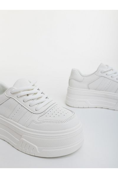 Kalapod Women's white sports shoes made of eco-leather Devasha