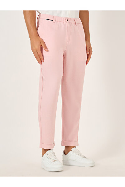 Take Two By Styli Solid Flat Front Relaxed Fit Pants with Slant Pockets