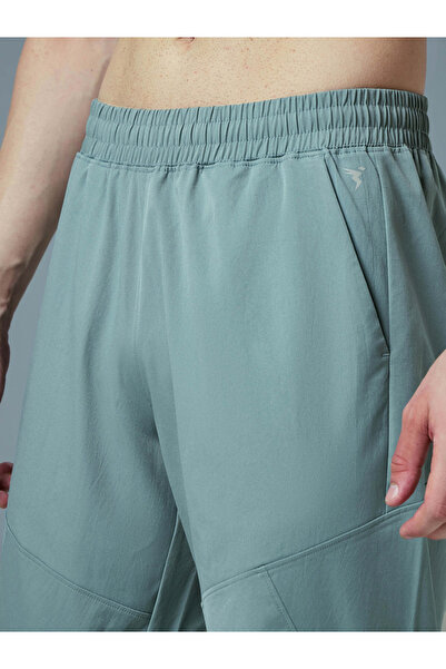 Technosport By Styli Solid Mid Rise Stretch Trackpants