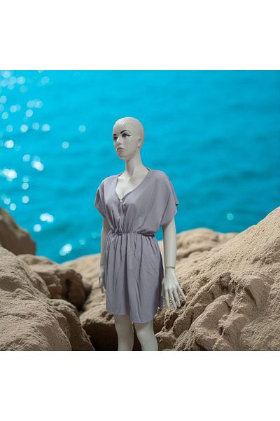 LEX Women's Pareo Dress Purple Color Burumuch Fabric Can Be Used Everyday and on the Beach Standard Size