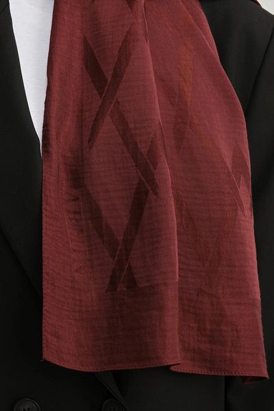 Armine Lyocell Silk Shawl 1002-1 Γεωμετρικό σχέδιο Claret Red-1110-29