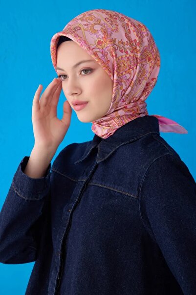 Belli Twill İpek Eşarp 4101D Etnik Desen Çok Renkli 10