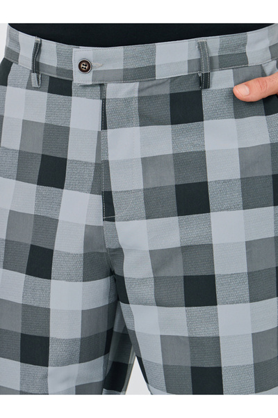 Take Two By Styli Plaid Flat Front Relaxed Fit Pants with Pockets