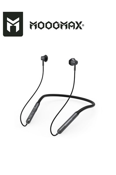 MOOGMAX Moog Max Bluetooth Neckband Headphones - 15 Hour Battery, Water Resistant, and Clear Sound with ENC Microphone
