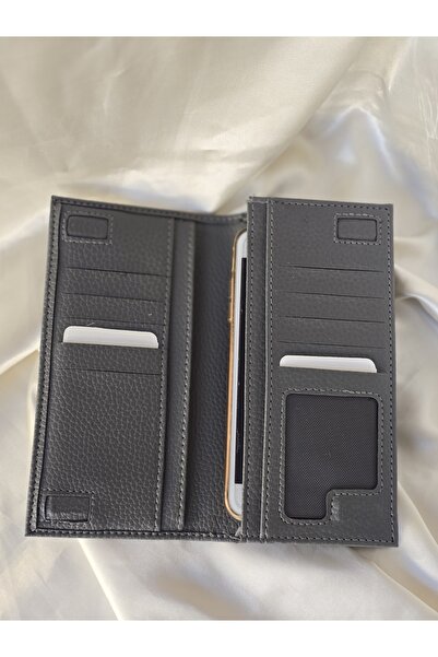 DEMİR ACCESORİES محفظة حامل هاتف محمول باللون الرمادي للنساء والرجال