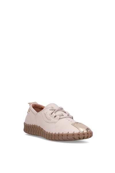 Venüs 2010724Y Women's Genuine Leather Casual Shoes Beige